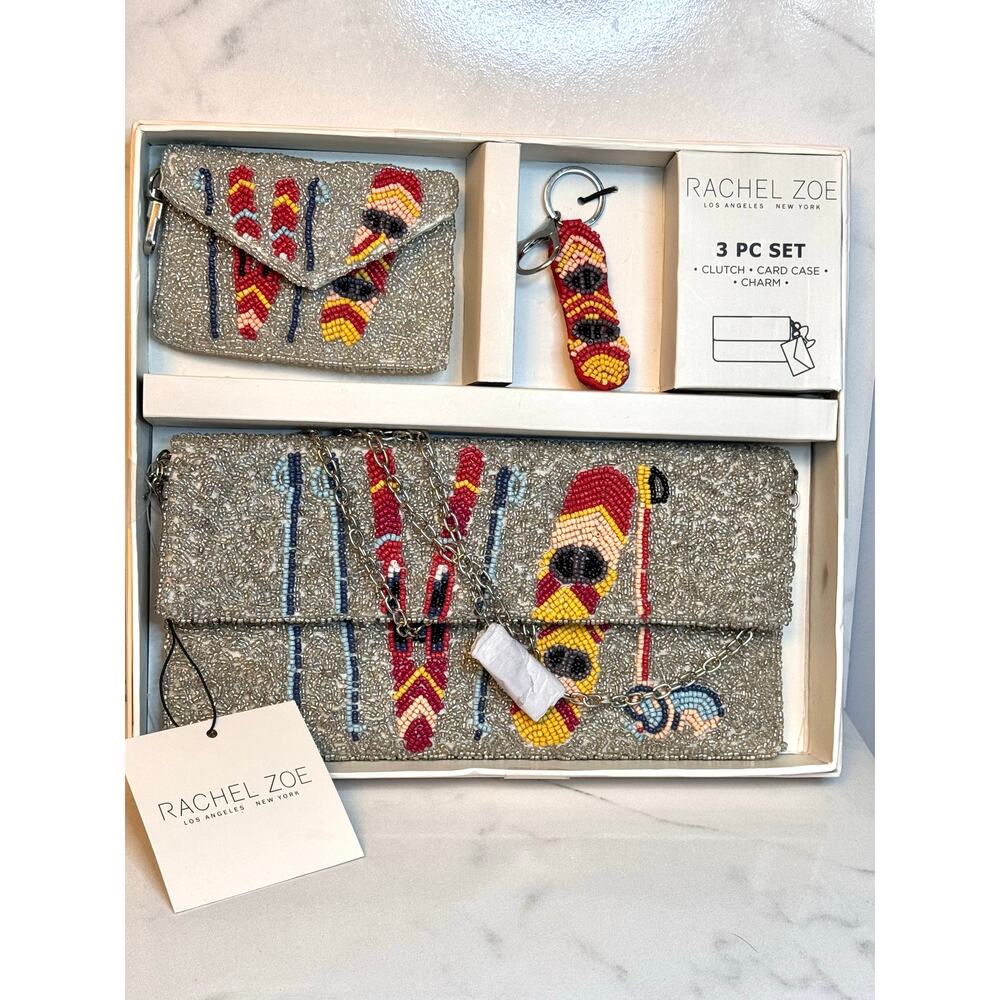 Rachel Zoe 3 piece set Beaded Ski Set